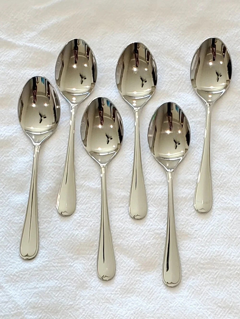 WMF Set 6 Cromargan Germany 18/10 Stainless Steel Coffee Spoons, Vintage, MCM